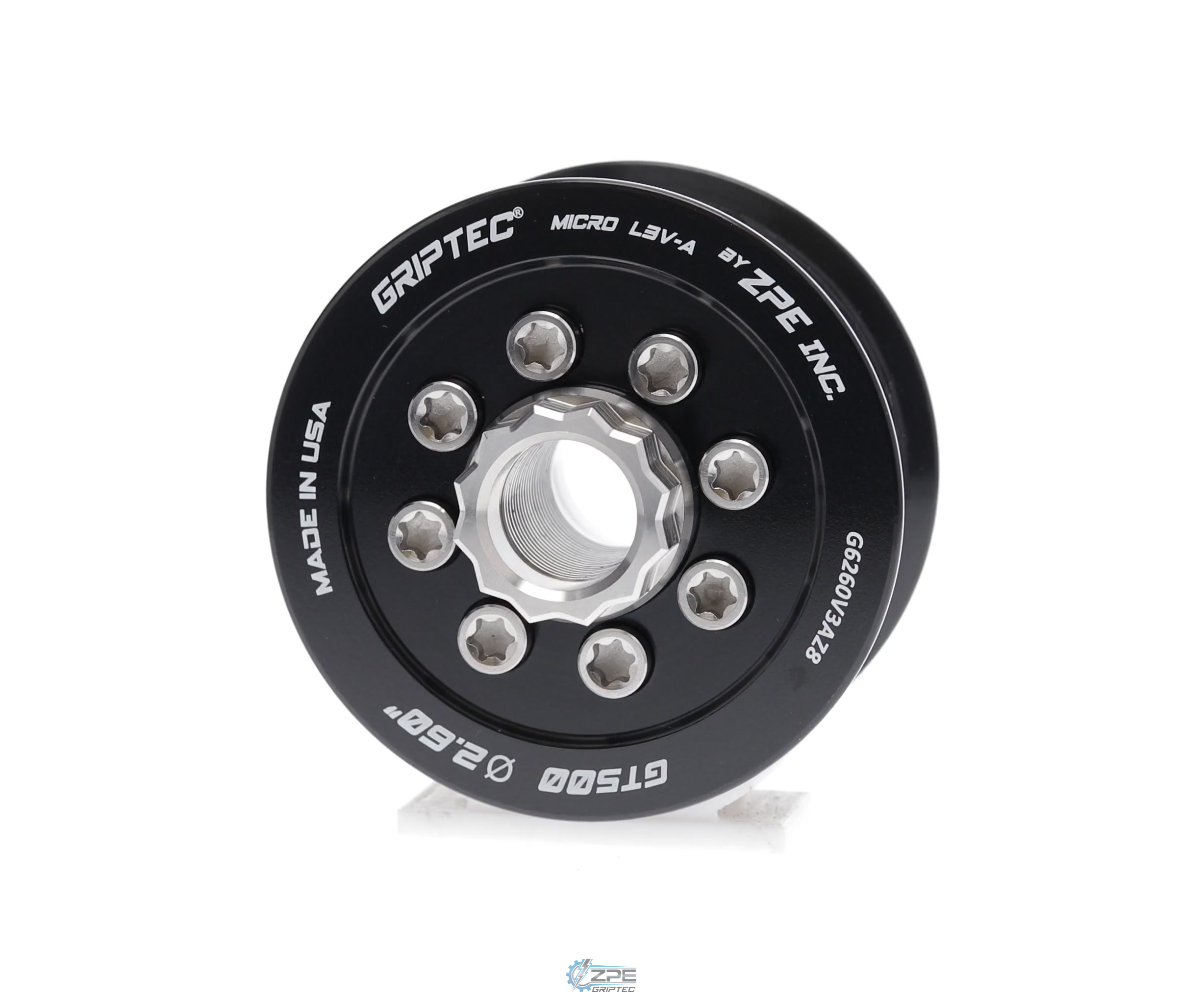 2.60" 8 Rib ZPE GripTec® 2pc 2020+ GT500 L3V-A Black Pulley & Hub Kit