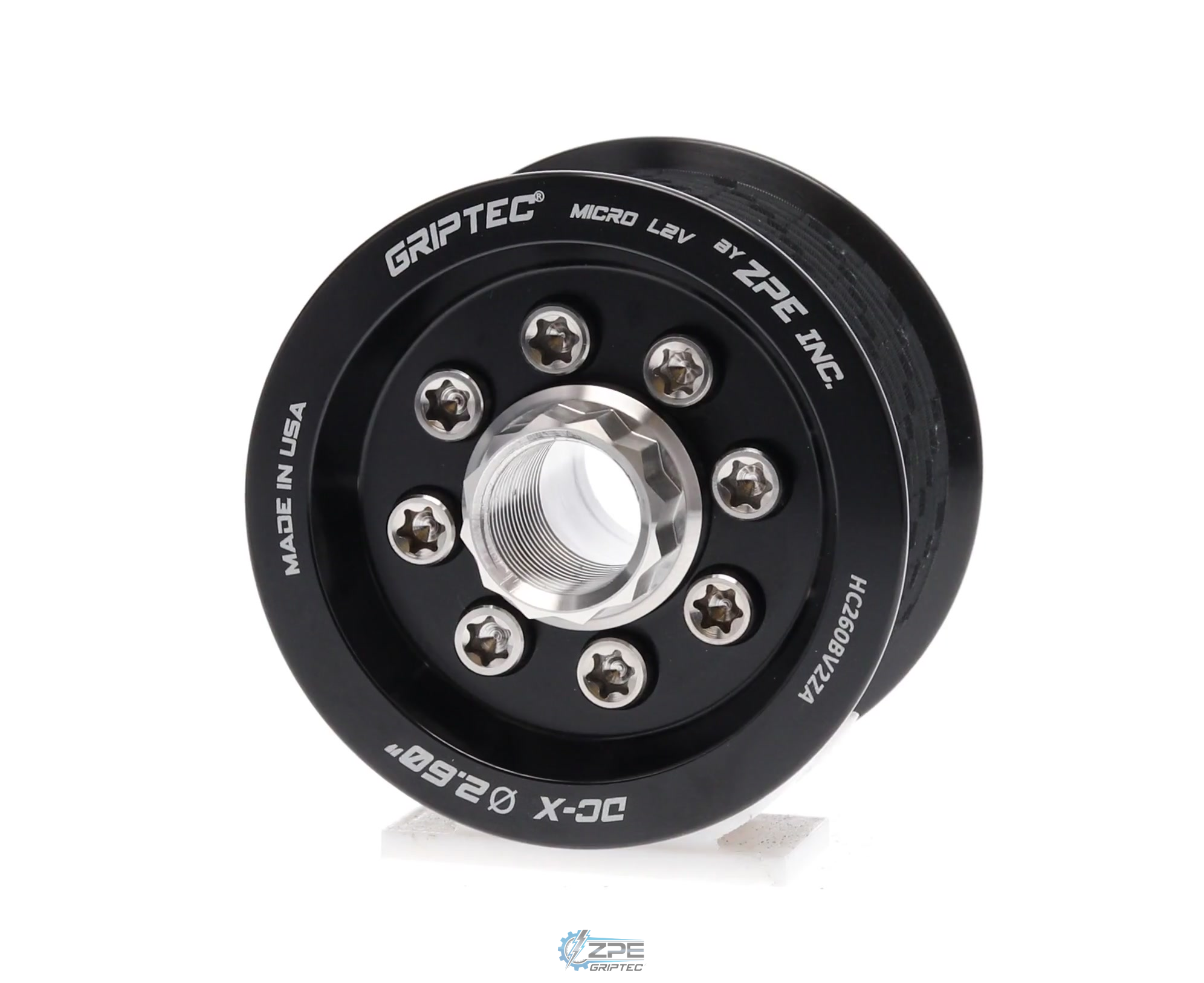2.60" 10 Rib ZPE GripTec® 2pc HellCat L2V Black Pulley & Hub Kit