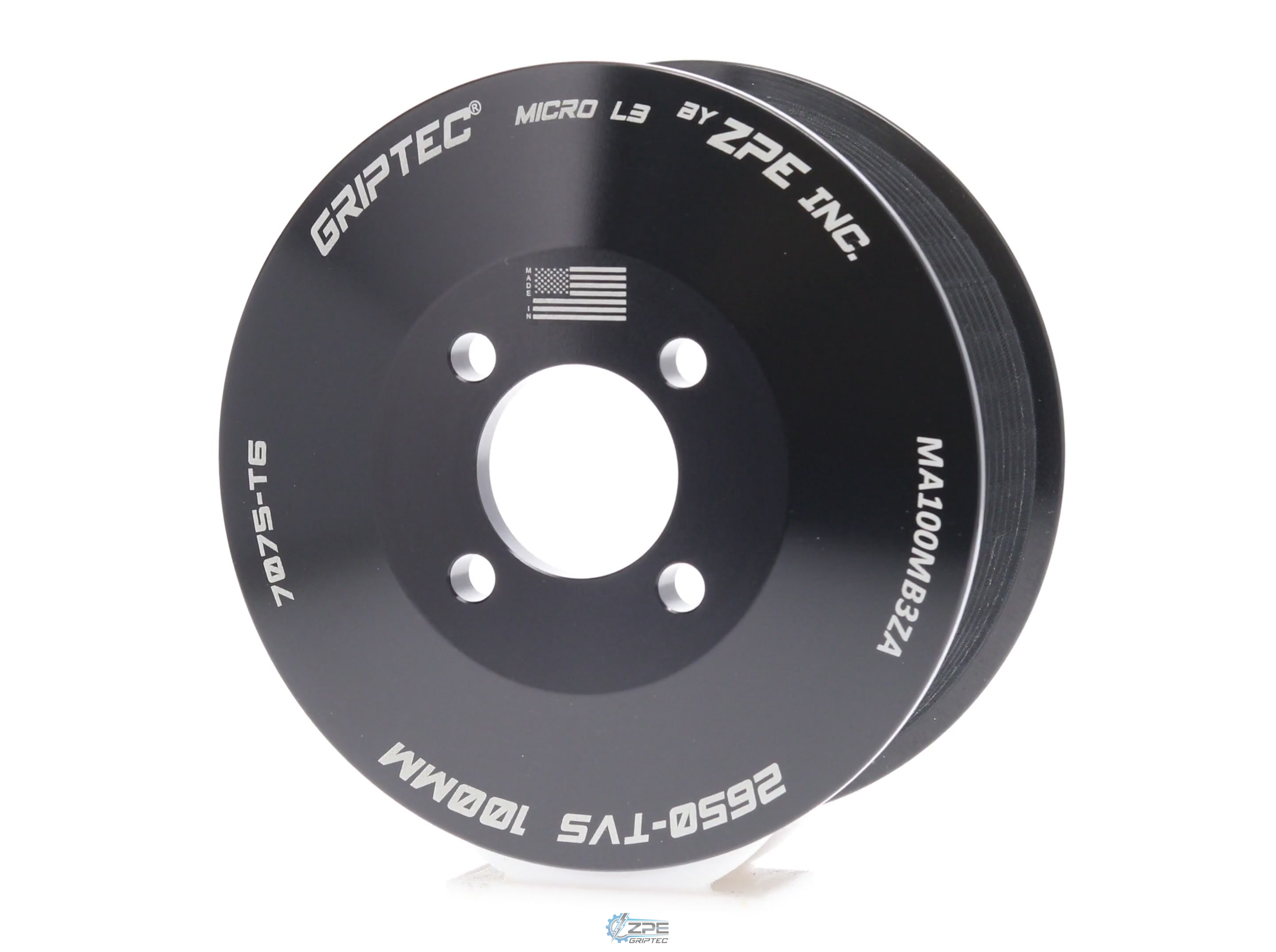 100mm 10 Rib ZPE GripTec® 2pc Magnuson LSA/LT4 2650 TVS L3 Black Pulley Only