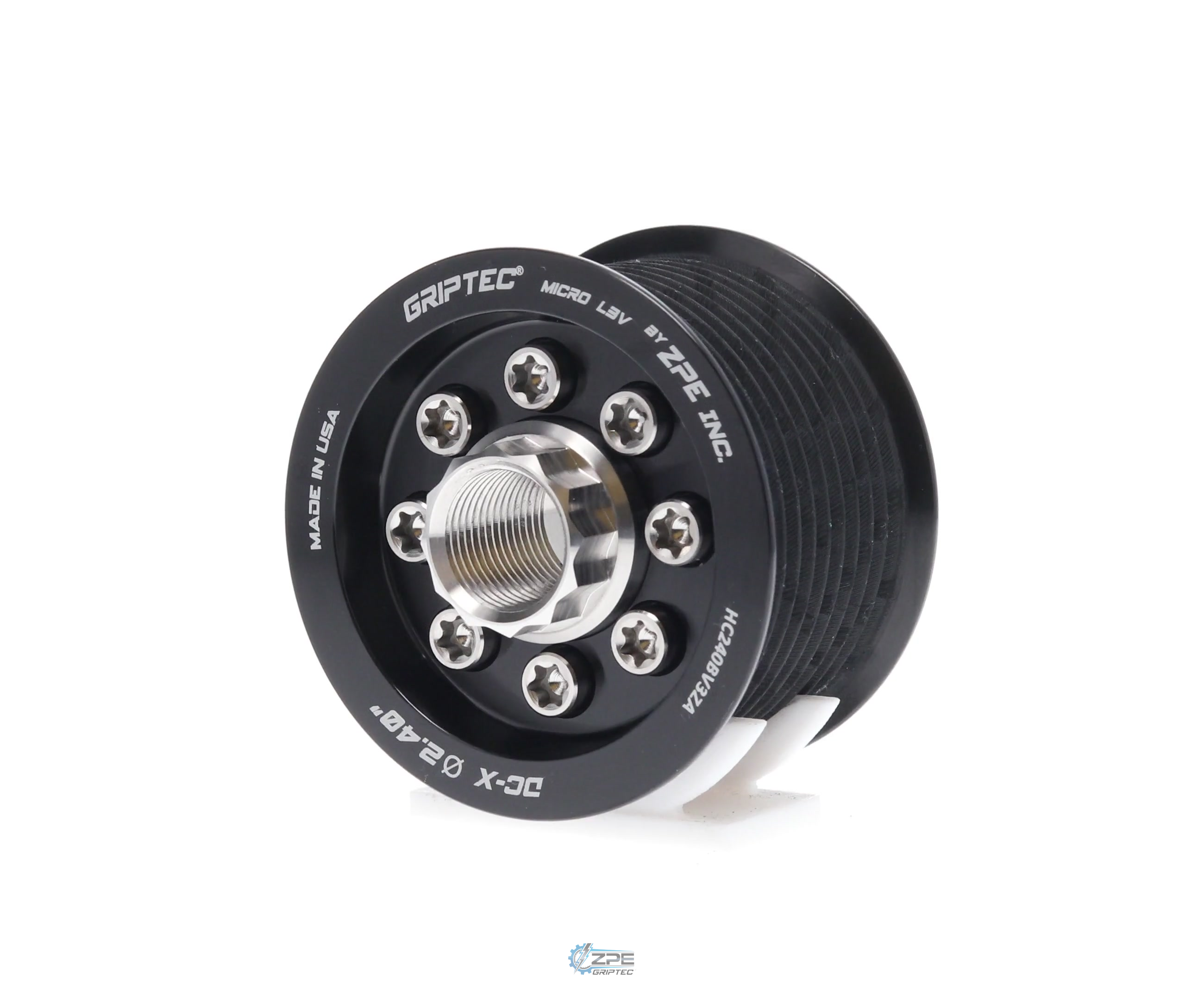 2.40" 10 Rib ZPE GripTec® 2pc HellCat L3V Black Pulley & Hub Kit