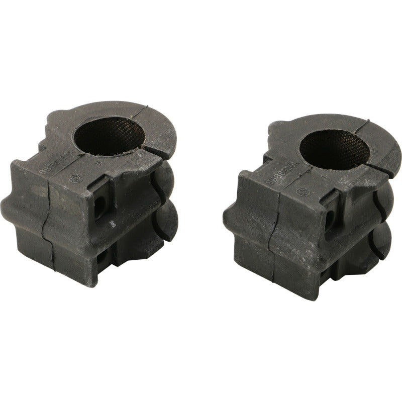 Moog Nissan Maxima 09-19 sway bar bushings, front to frame, for models S, SV, SR, showing the rubber bushings and mounting hardware.