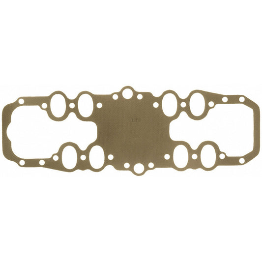 Fel-Pro MS 2853 engine intake manifold gasket set shown on a white background with multiple gaskets laid out.