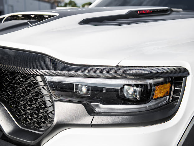 2019-UP RAM 1500 TRX CARBON FIBER FRONT UPPER GRILLE TRIM SURROUNDING