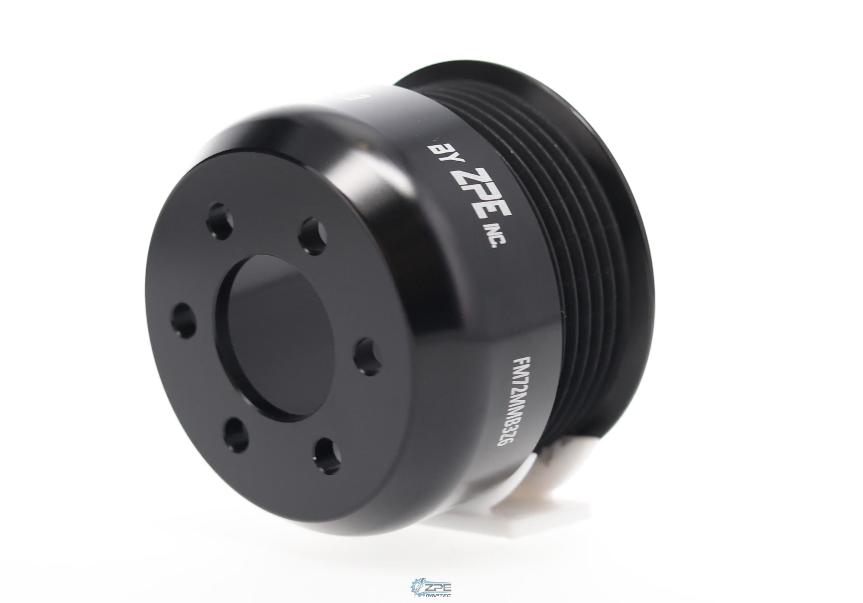 72mm 6 Rib ZPE GripTec® 2pc FMS Ford-Roush TVS L3 Black Pulley Only
