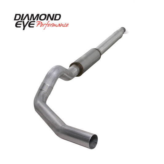 Diamond Eye Performance Catback exhaust for 94-97 Ford F250/F350 7.3L PowerStroke with dual exhaust pipes and polished finish.