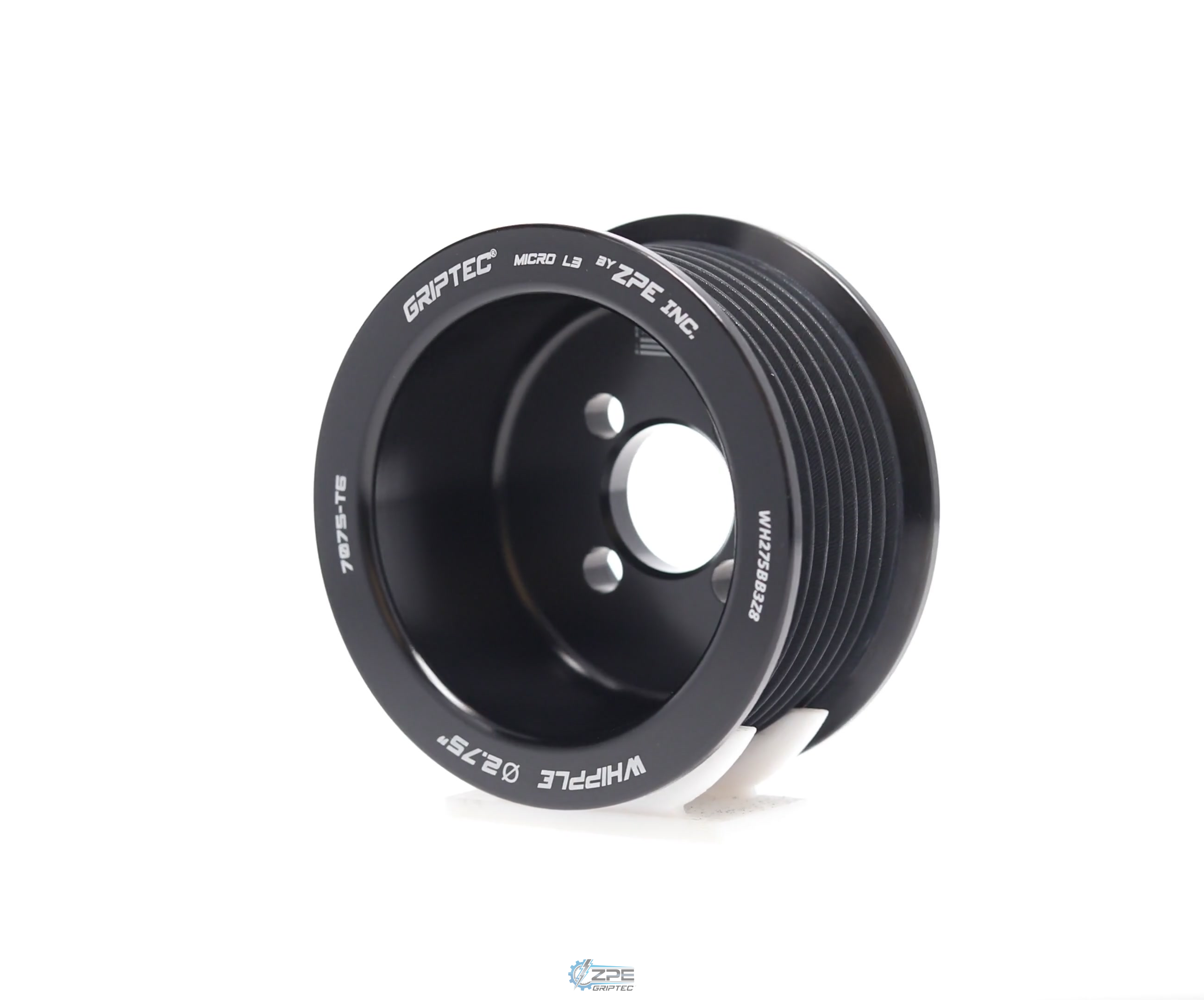 2.75" 8 Rib ZPE GripTec® Whipple Standard L3 Black Pulley