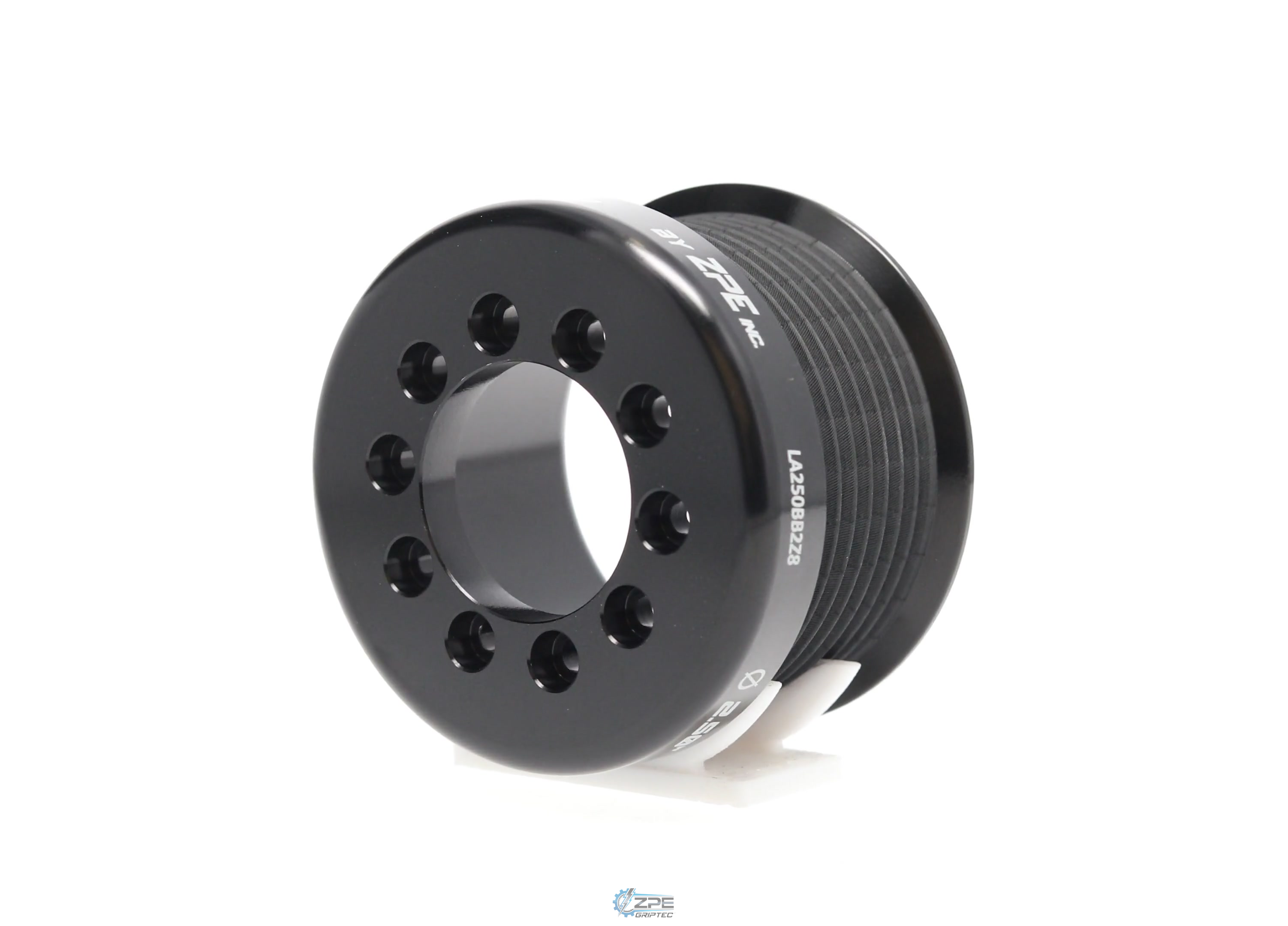 2.50" 8 Rib ZPE GripTec® 2pc LPE LSA L2 Black Pulley Only
