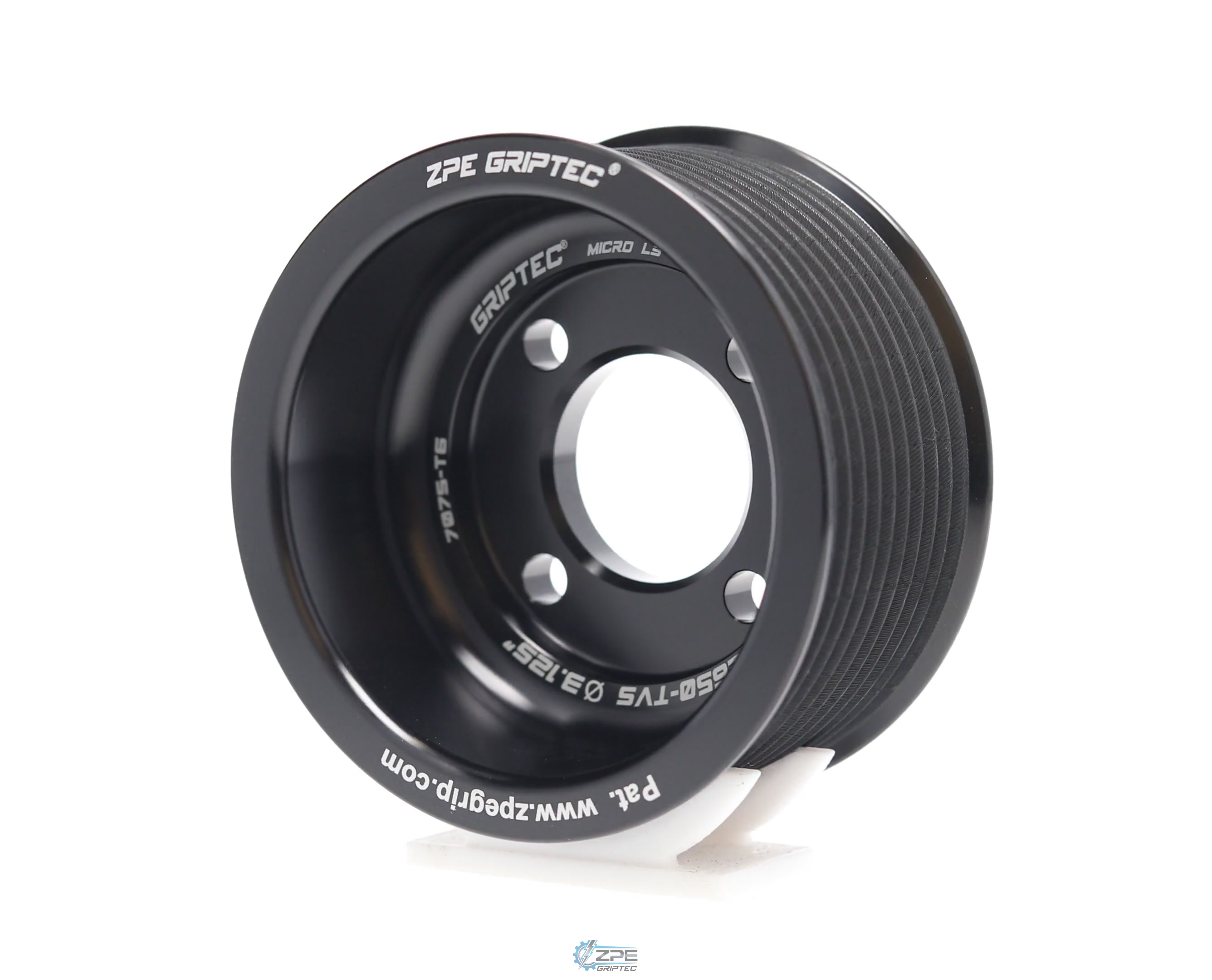 3.125" 10 Rib ZPE GripTec® 2pc Magnuson 2650 COPO Camaro L3 Black Pulley Only