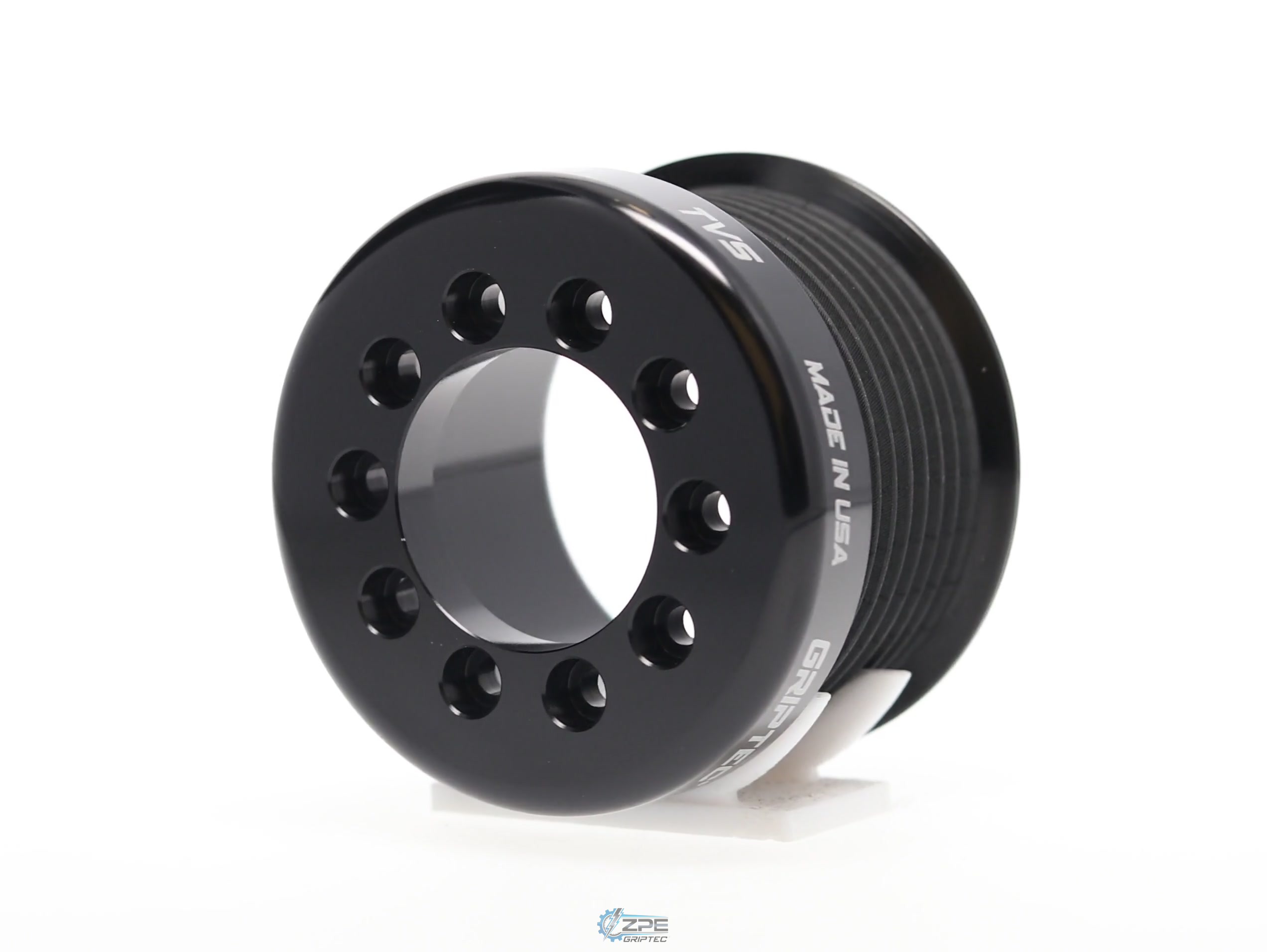 2.38" 8 Rib ZPE GripTec® 2pc LPE LSA L2 Black Pulley Only
