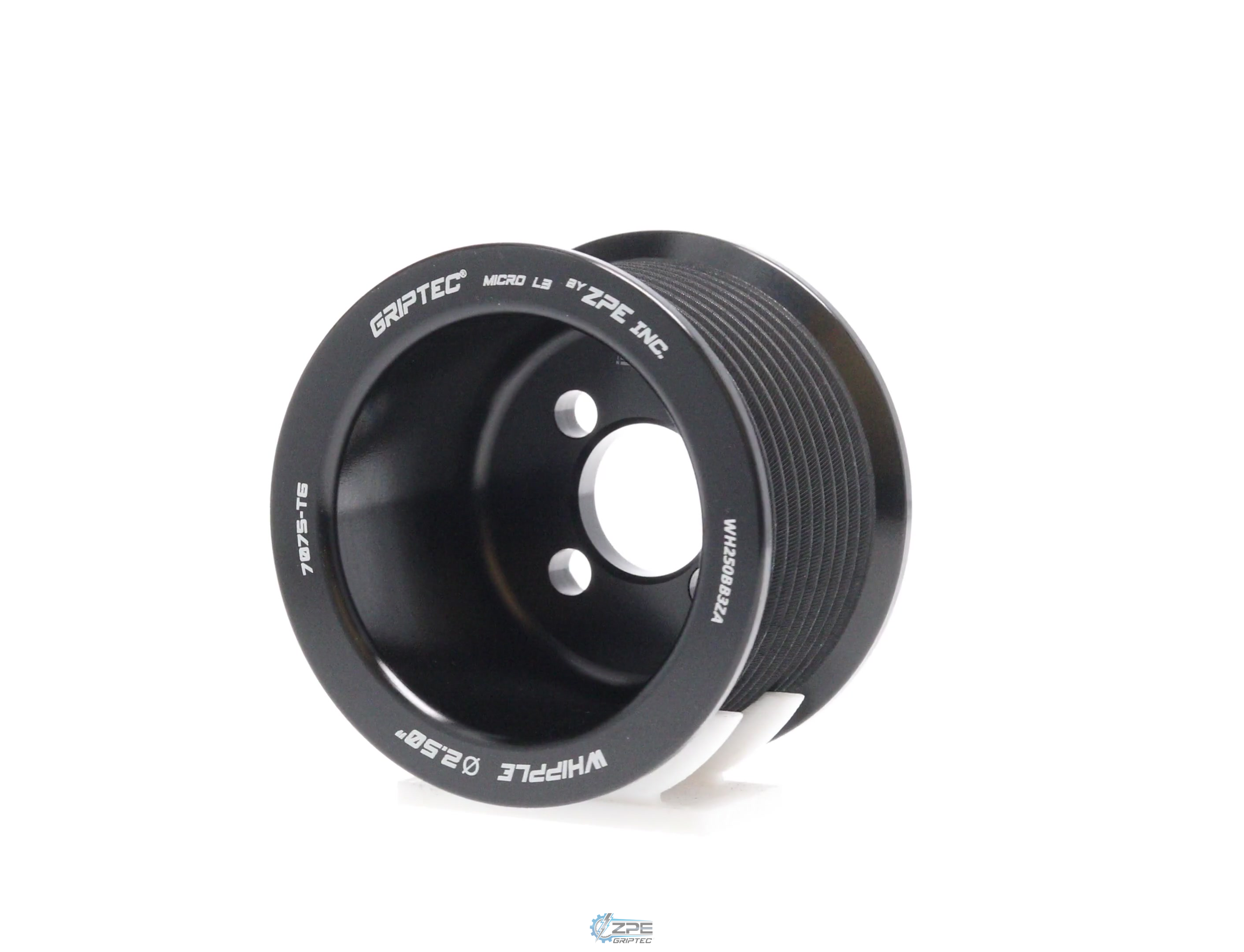 2.50" 10 Rib ZPE GripTec® Whipple Standard L3 Black Pulley