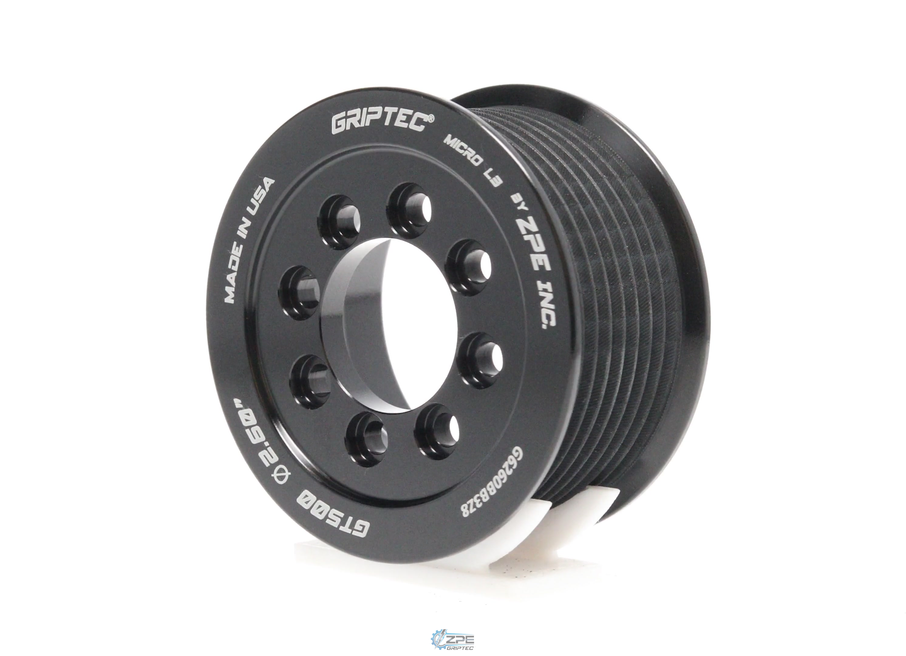2.60" 8 Rib ZPE GripTec® 2pc 2020+ GT500 L3 Black Pulley Only