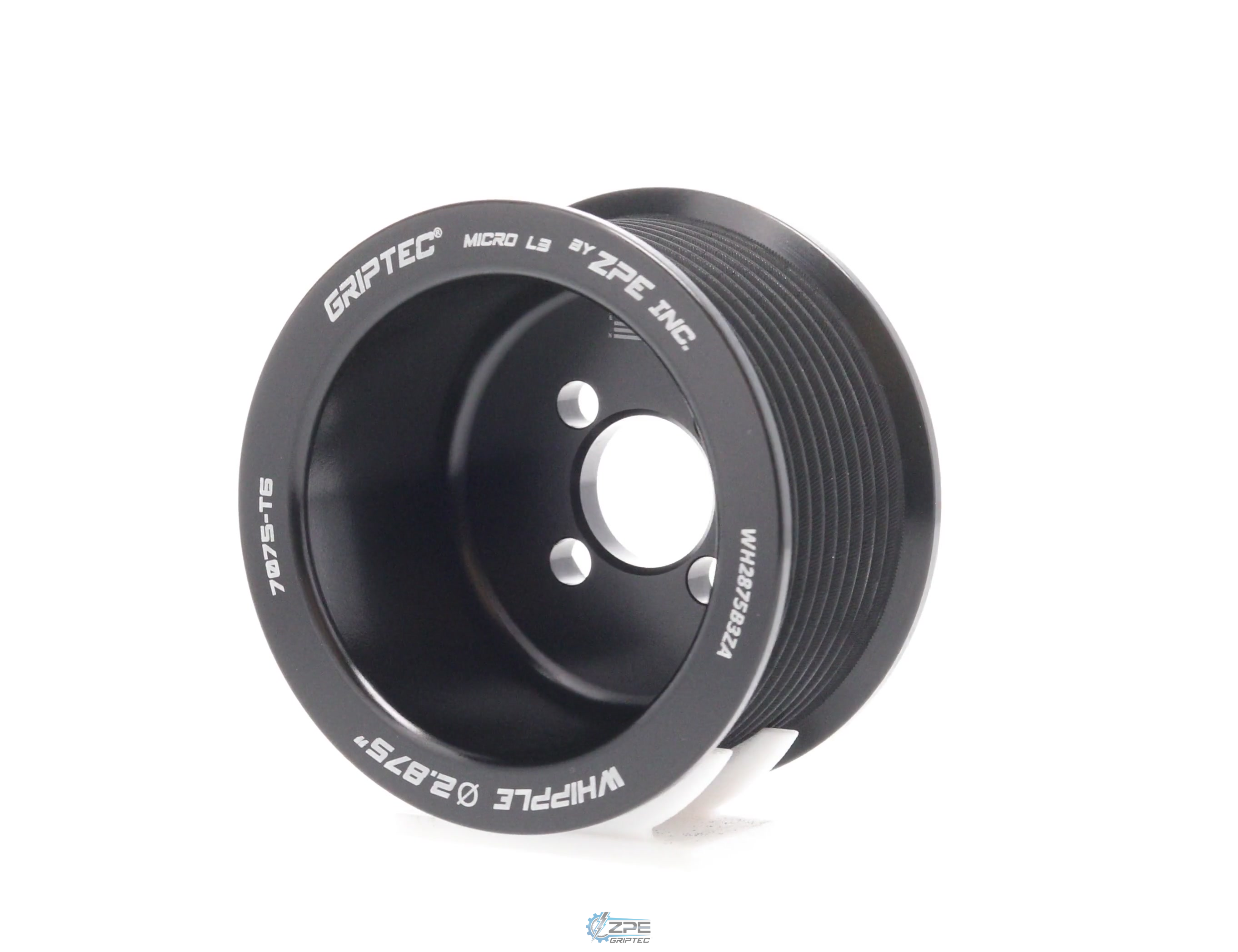 2.875" 10  Rib ZPE GripTec® Whipple Standard L3 Black Pulley