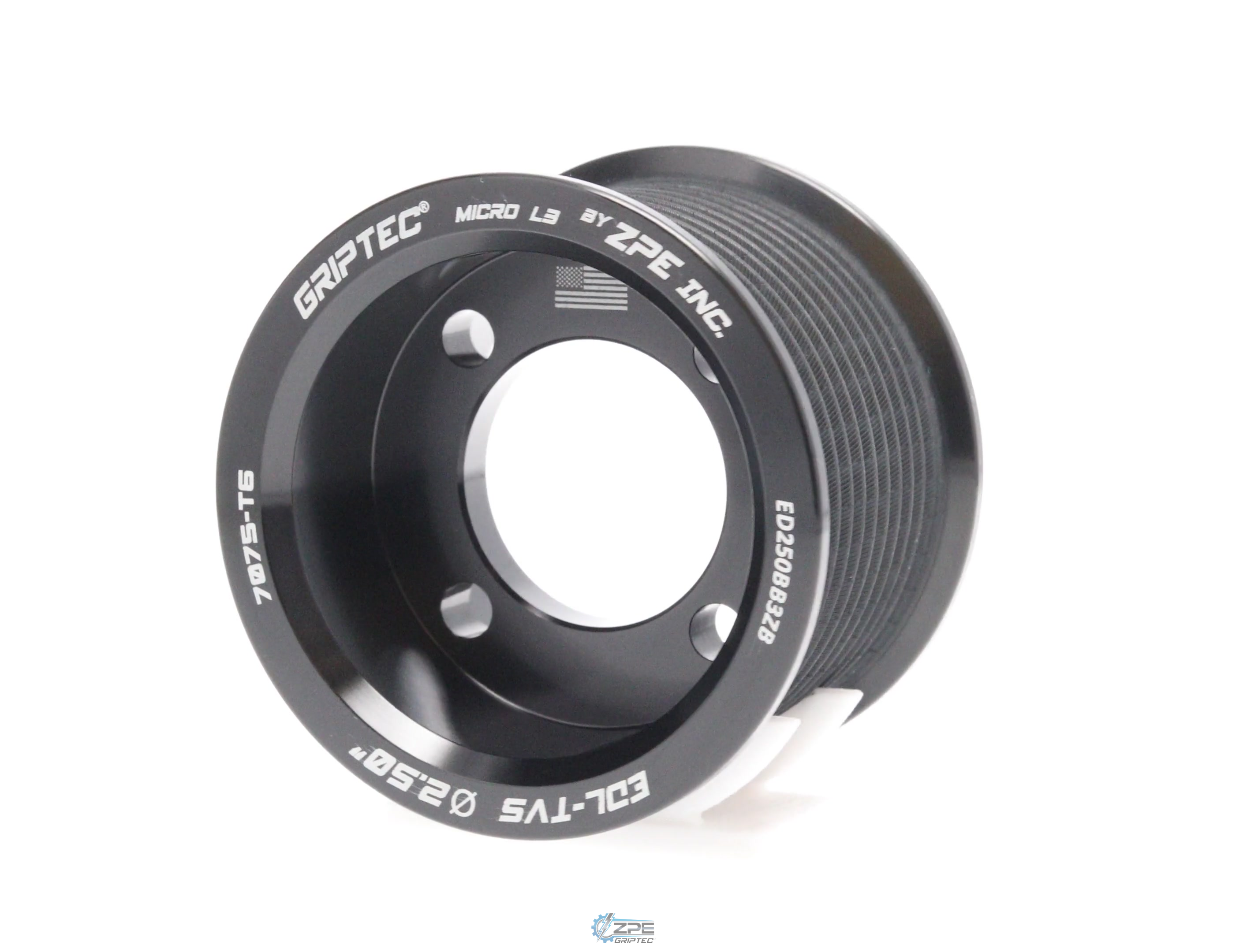 2.50" 11 Rib ZPE GripTec® 2pc Edelbrock TVS L3 Black Pulley Only