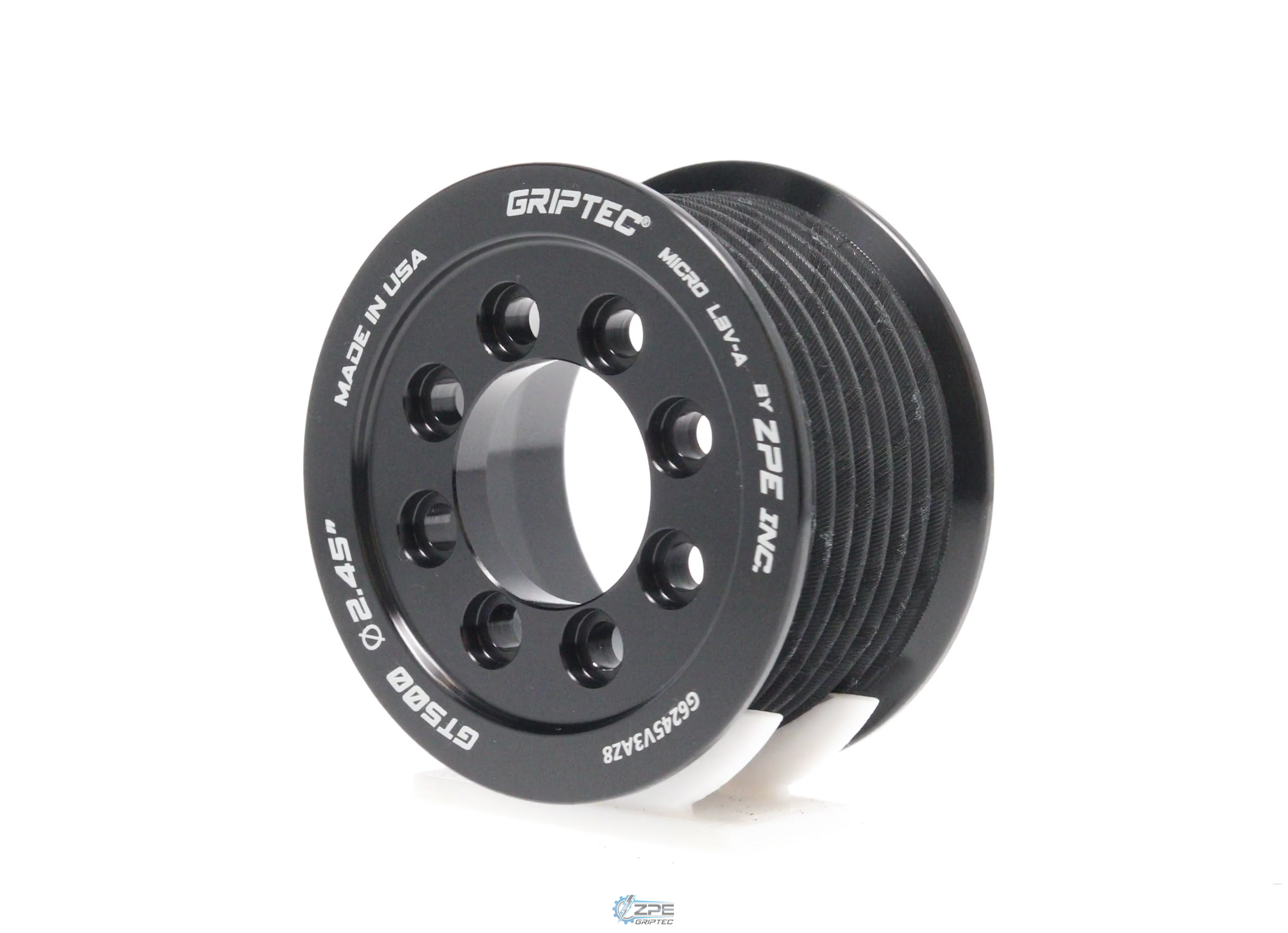 2.45" 8 Rib ZPE GripTec® 2pc 2020+ GT500 L3V-A Black Pulley Only