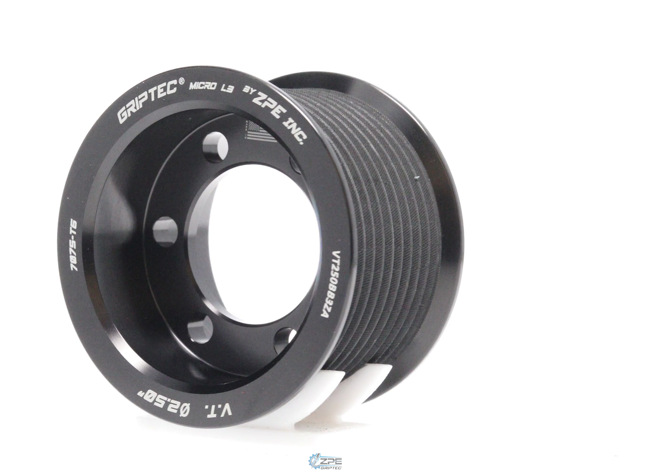 2.50" 10 Rib ZPE GripTec® 2pc Vortech YSi/JT/V3 L3 Black Pulley Only