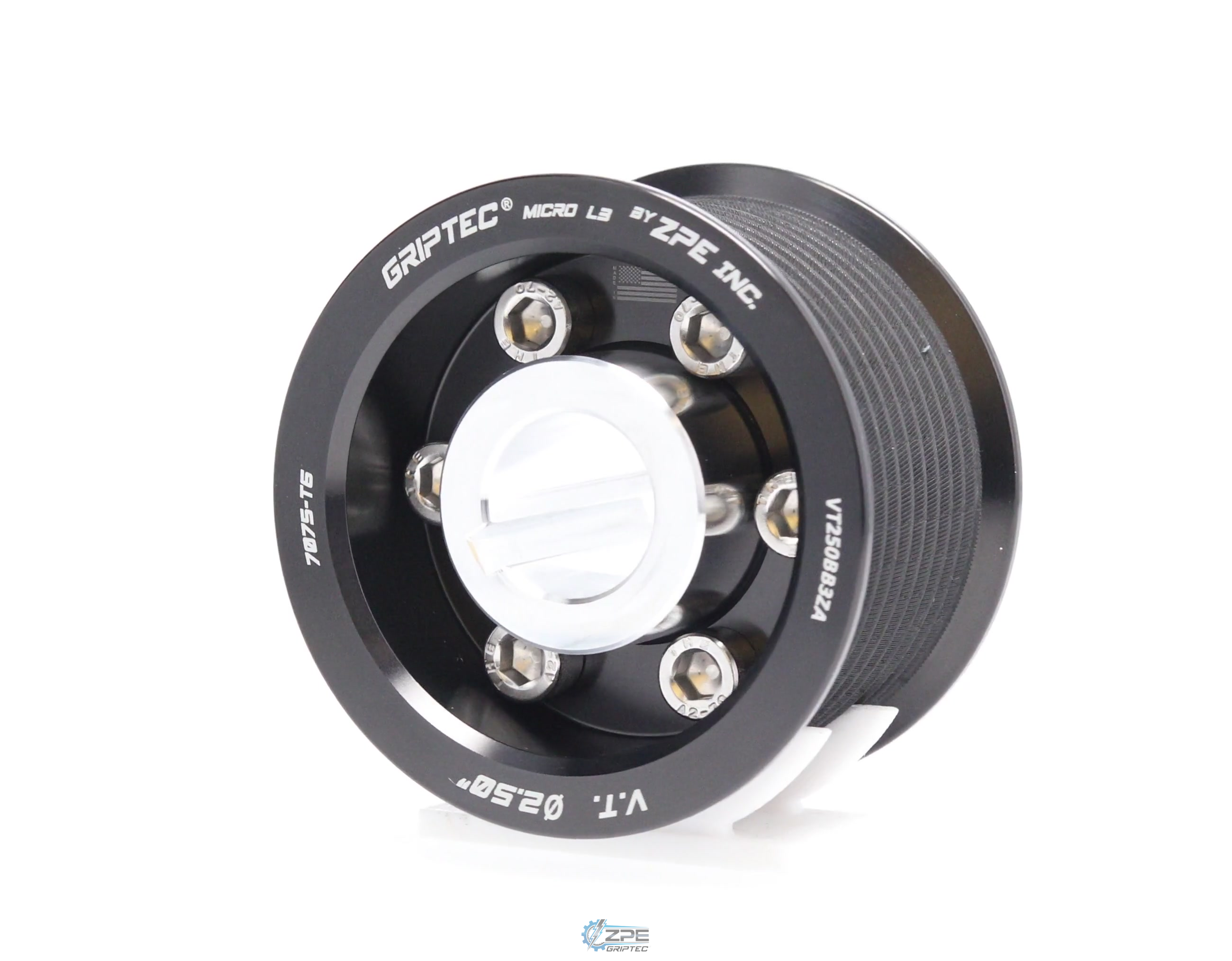 2.50" 10 Rib ZPE GripTec® 2pc Vortech YSi/JT/V3 L3 Black Pulley & Hub Kit
