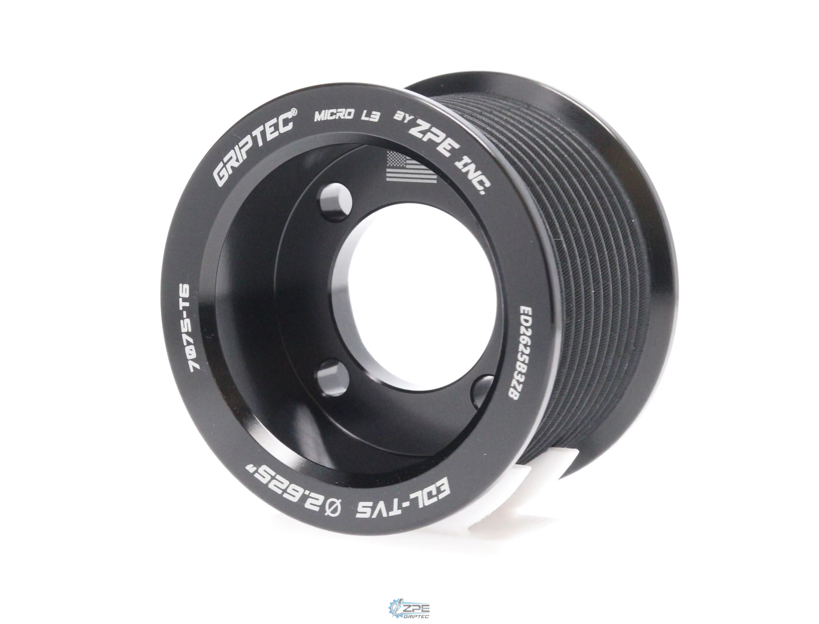 2.625" 11 Rib ZPE GripTec® 2pc Edelbrock TVS L3 Black Pulley Only