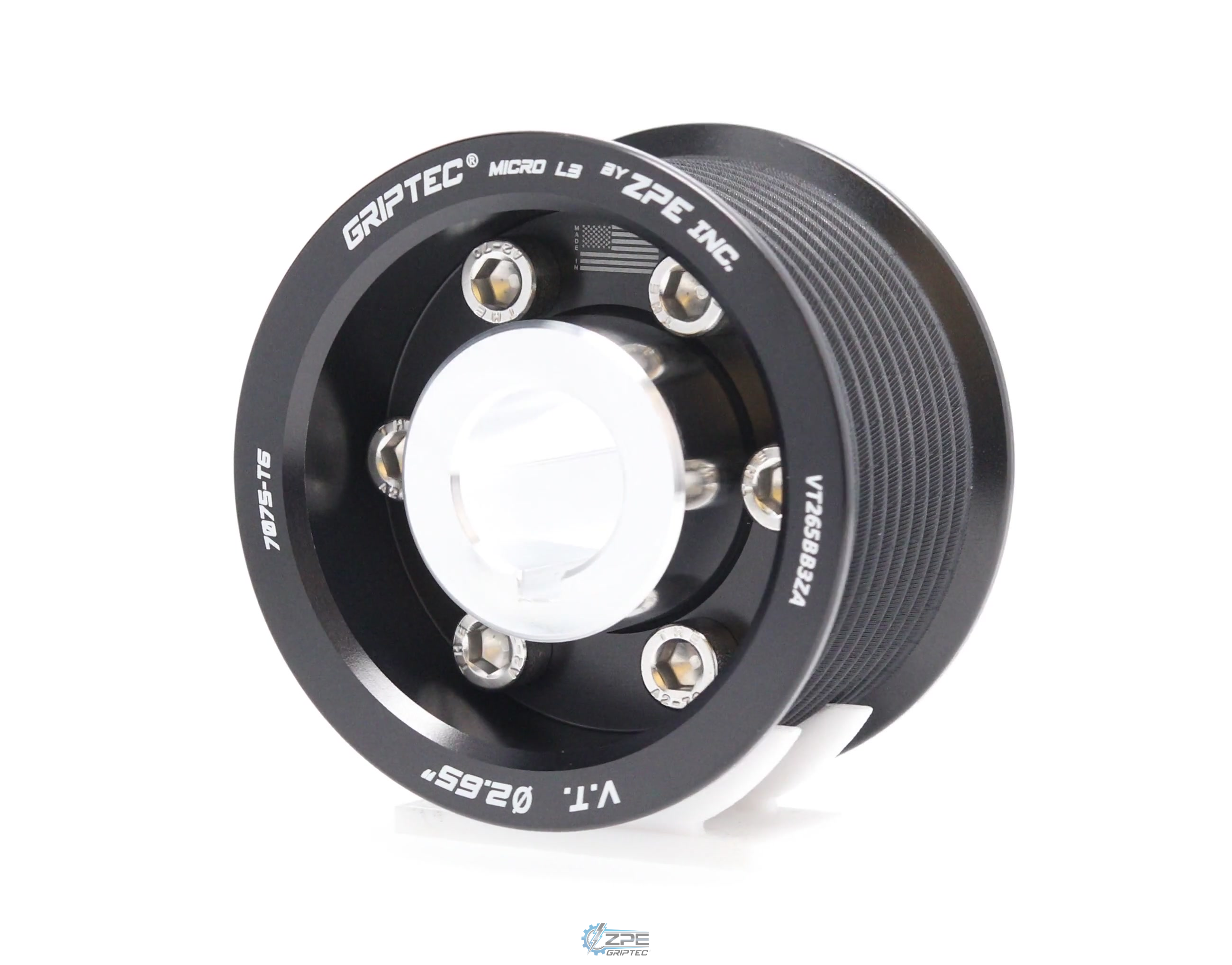 2.65" 10 Rib ZPE GripTec® 2pc Vortech YSi/JT/V3 L3 Black Pulley & Hub Kit