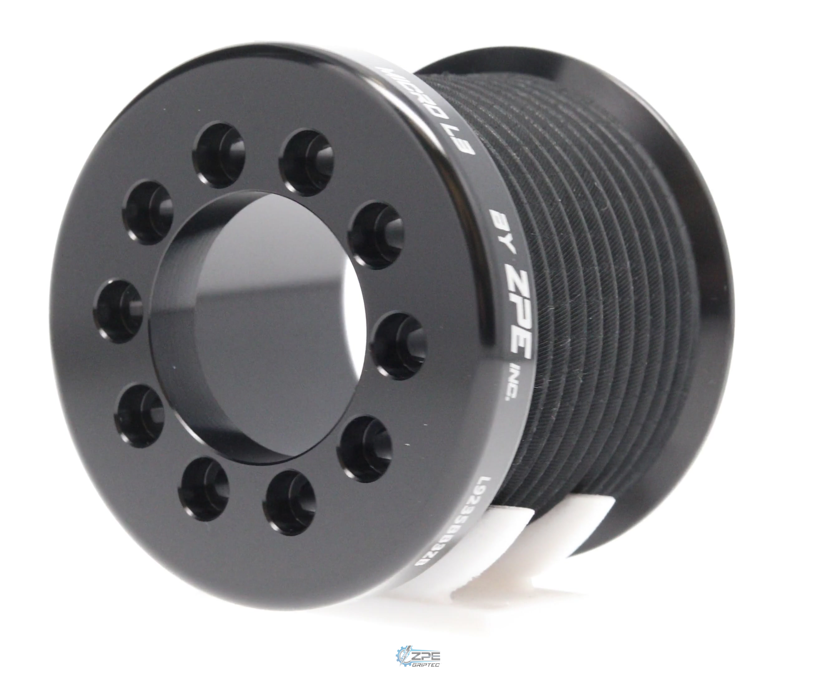 2.35" 11 Rib ZPE GripTec® 2pc LPE LS9 L3 Black Pulley Only