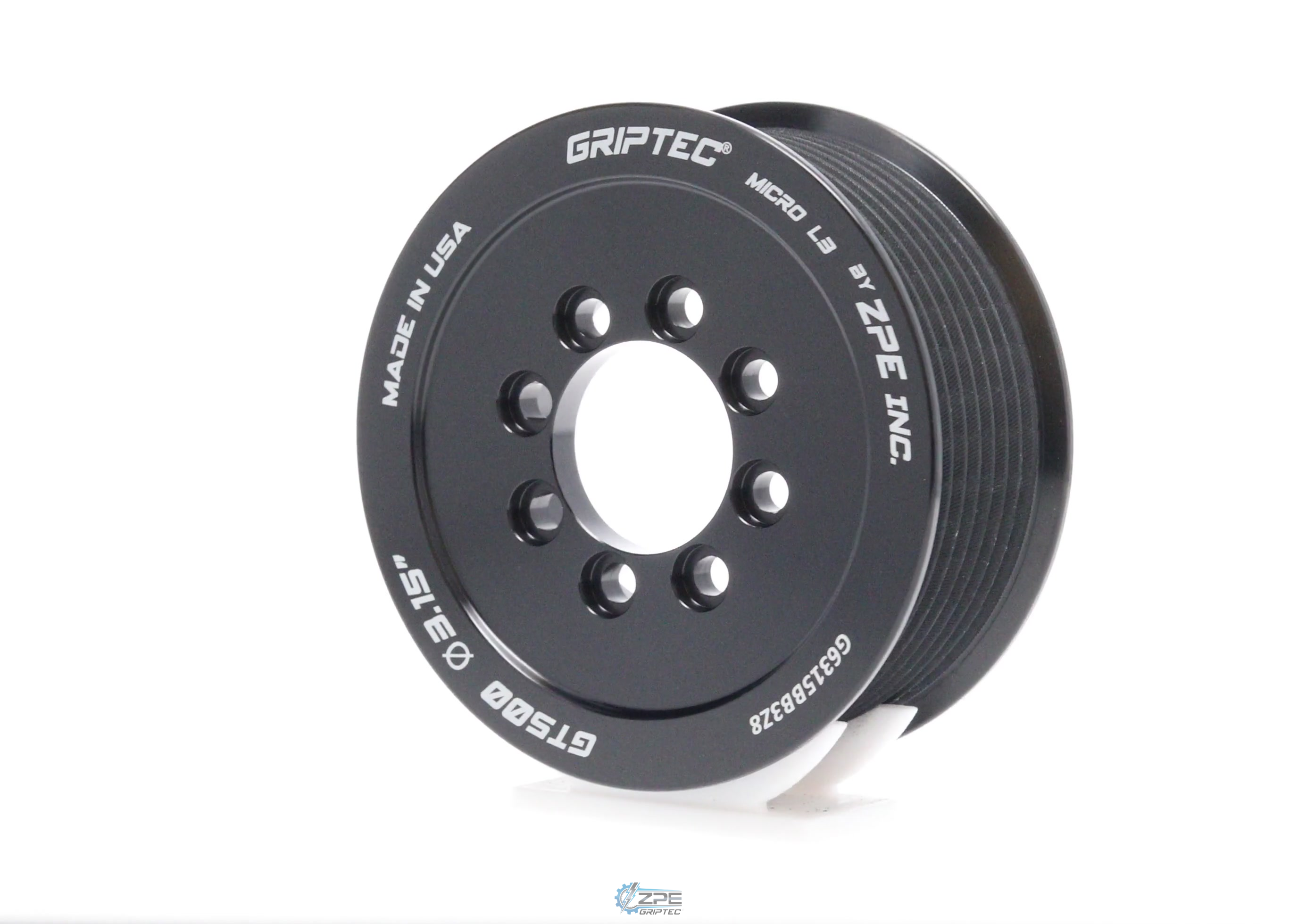 3.15" 8 Rib ZPE GripTec® 2pc 2020+ GT500 L3 Black Pulley Only