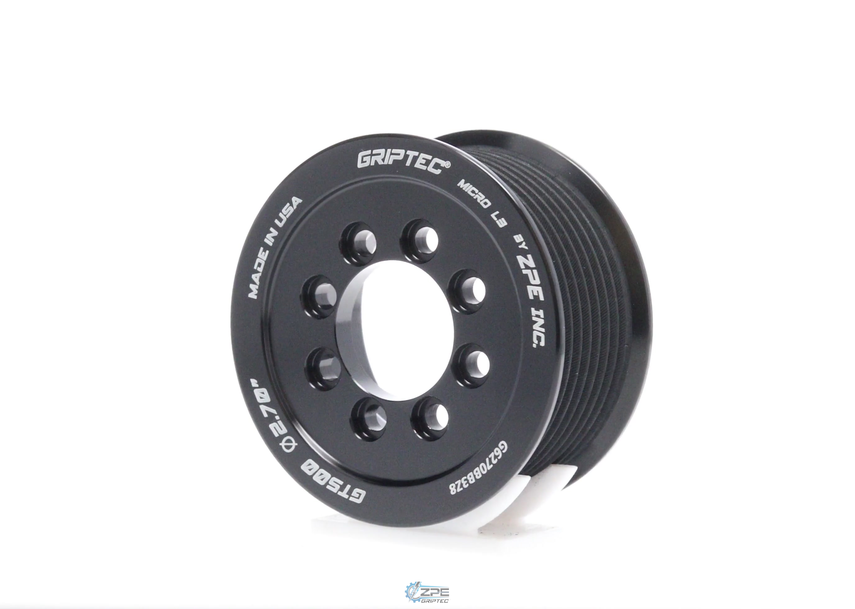 2.70" 8 Rib ZPE GripTec® 2pc 2020+ GT500 L3 Black Pulley Only