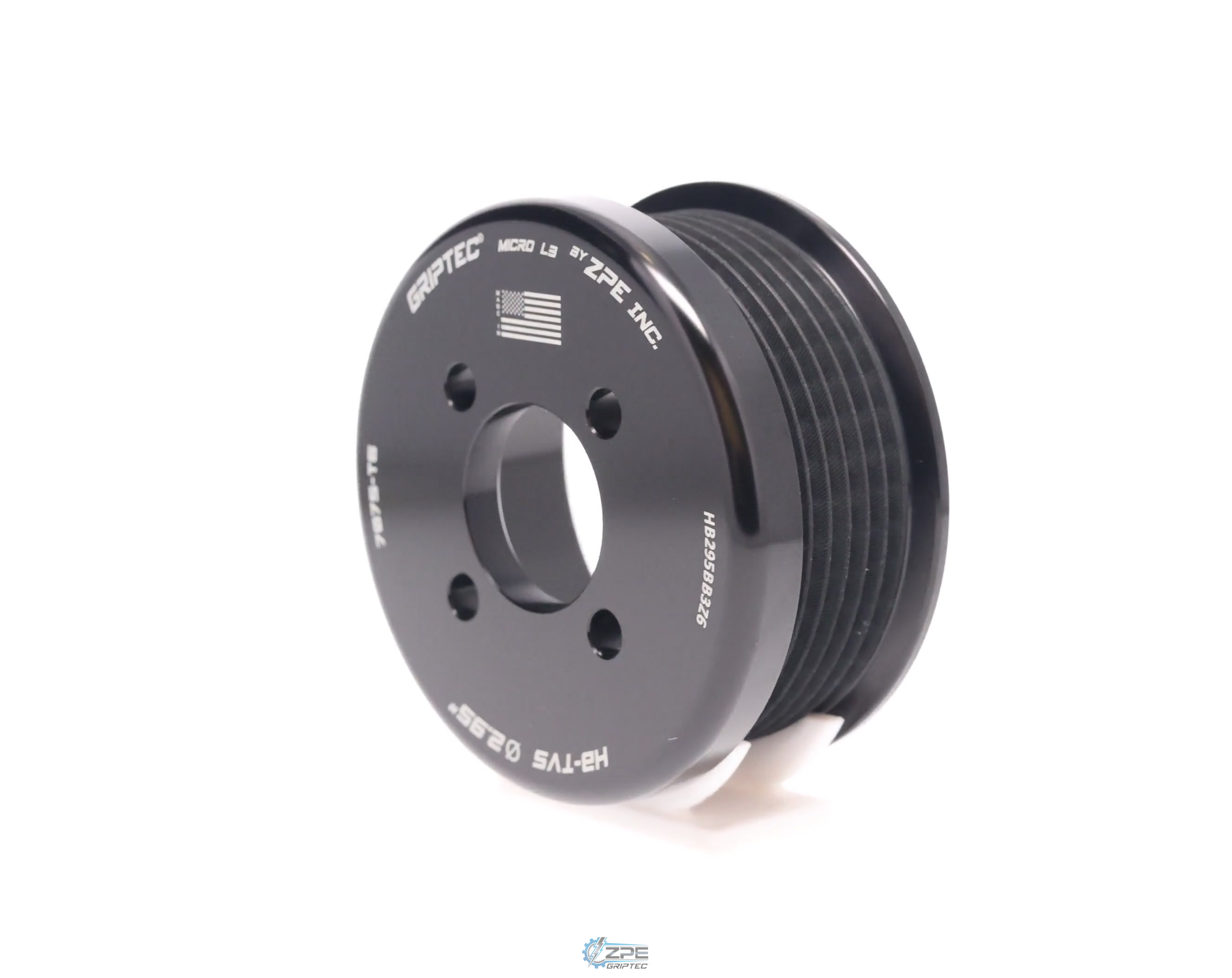 2.95" 6 Rib ZPE GripTec® 2pc Magnuson Heartbeat TVS L3 Black Pulley Only