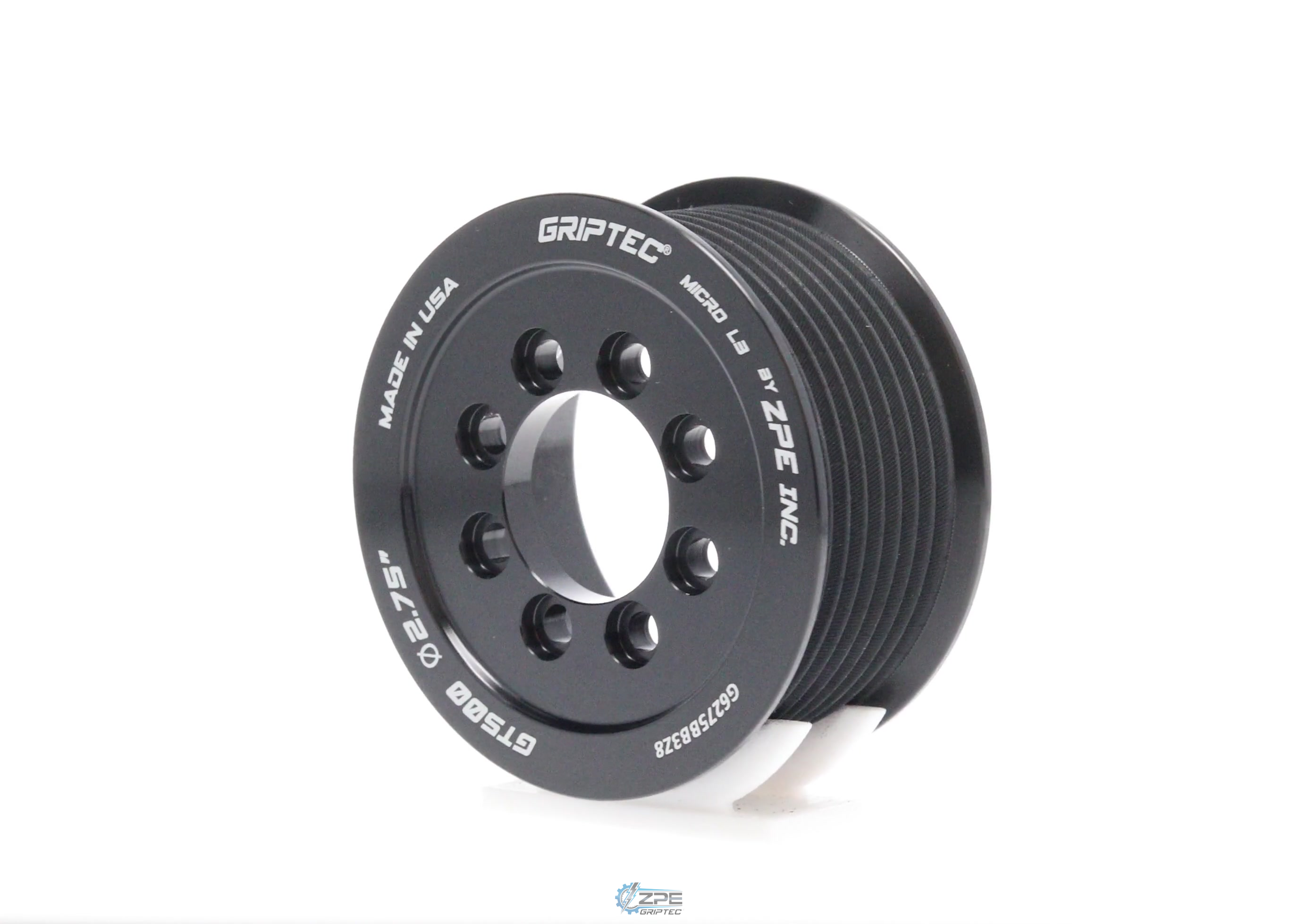 2.75" 8 Rib ZPE GripTec® 2pc 2020+ GT500 L3 Black Pulley Only