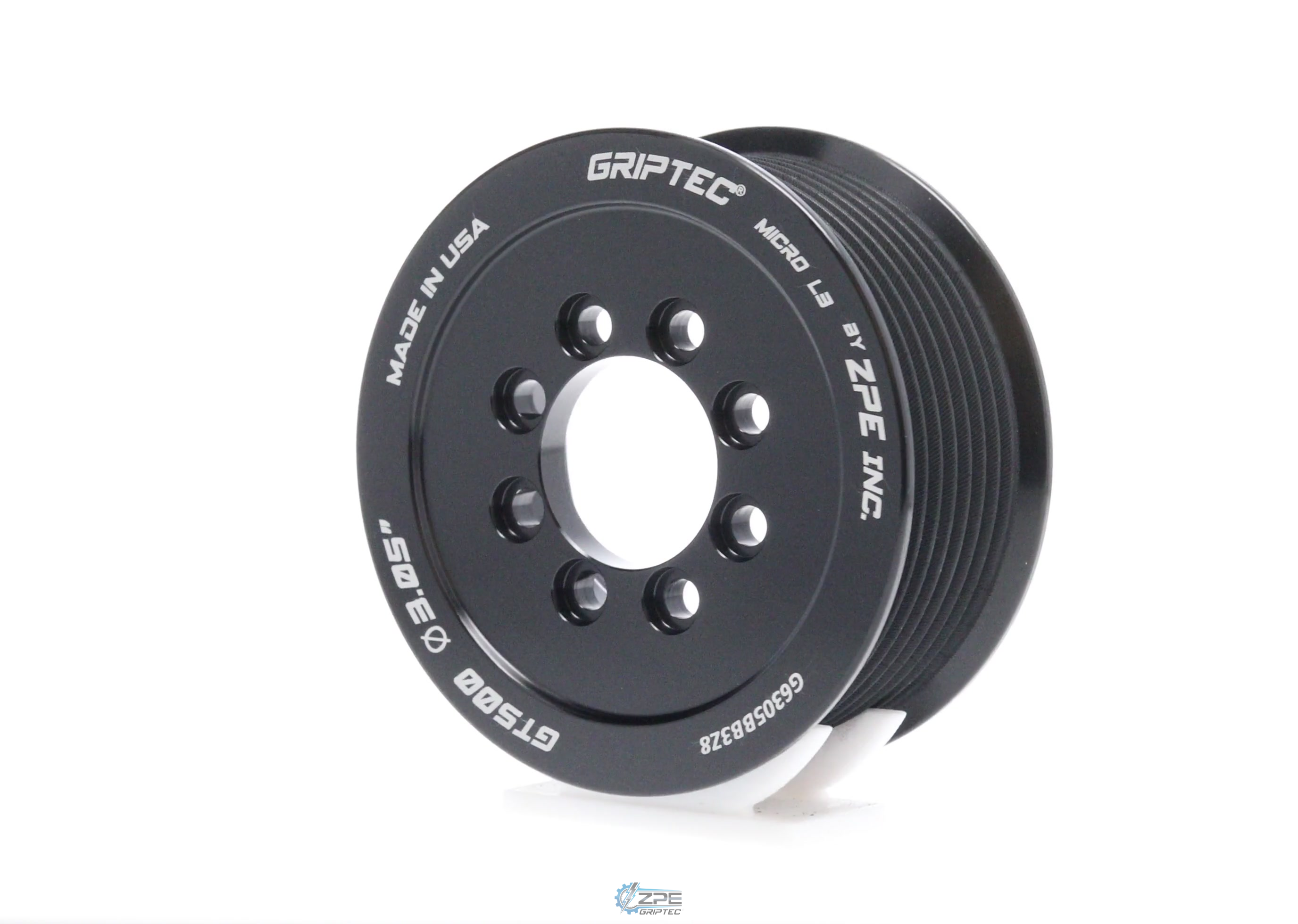 3.05" 8 Rib ZPE GripTec® 2pc 2020+ GT500 L3 Black Pulley Only
