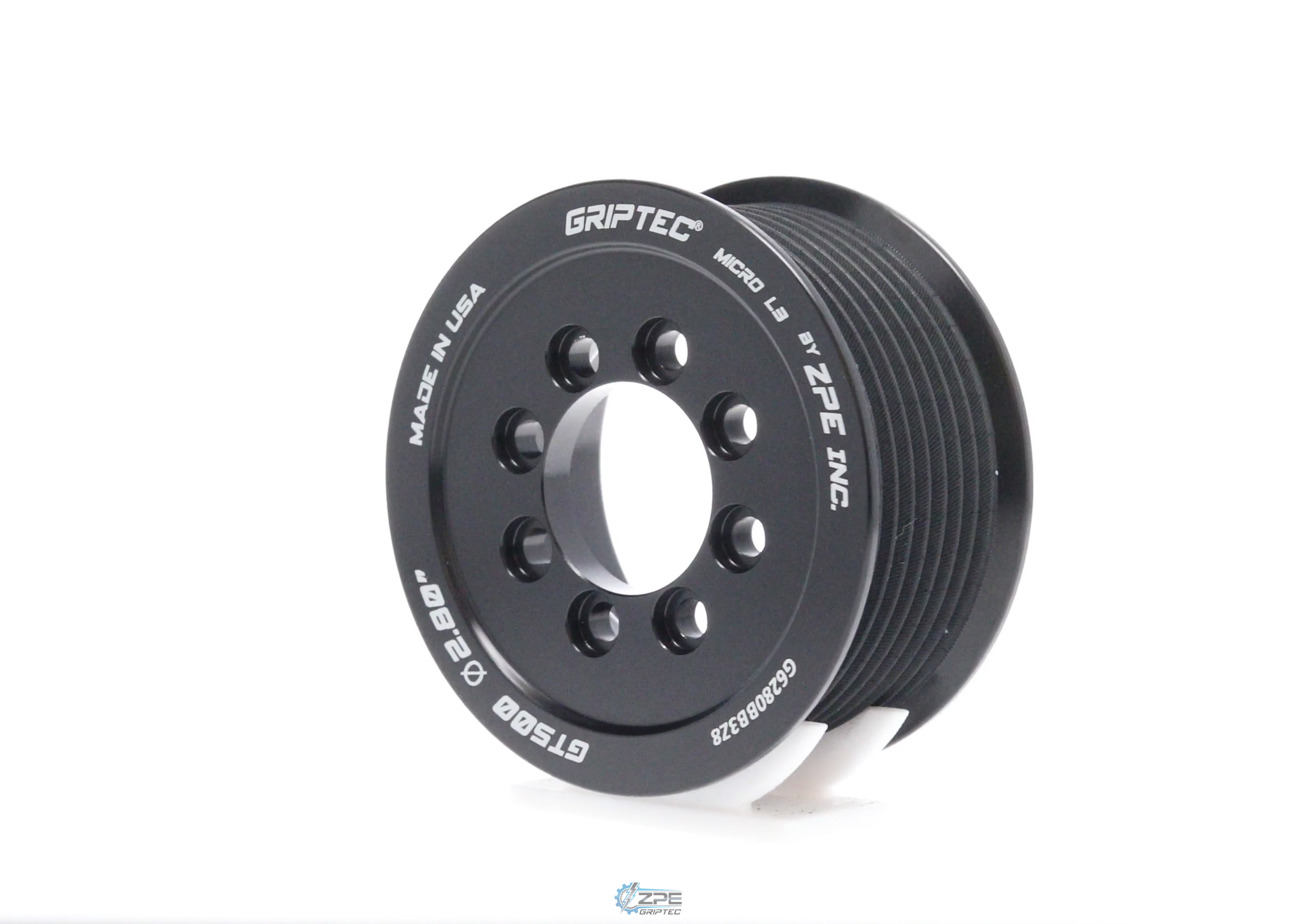 2.80" 8 Rib ZPE GripTec® 2pc 2020+ GT500 L3 Black Pulley Only
