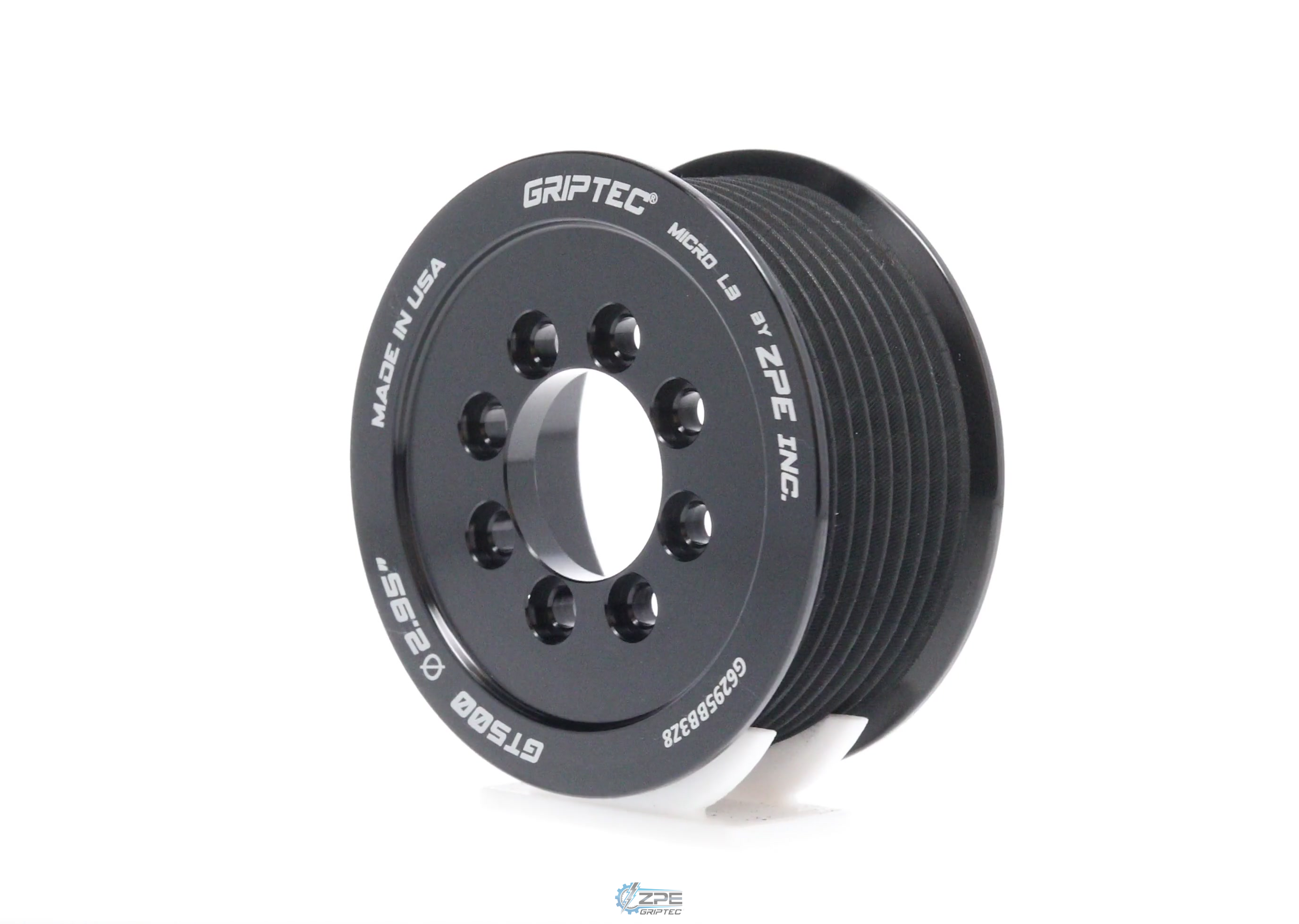 2.95" 8 Rib ZPE GripTec® 2pc 2020+ GT500 L3 Black Pulley Only