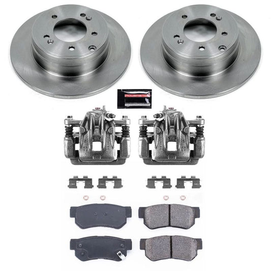 PowerStop rear Hyundai Sonata brake kit with calipers, OE style brake components for 2006-2008 automotive replacement.