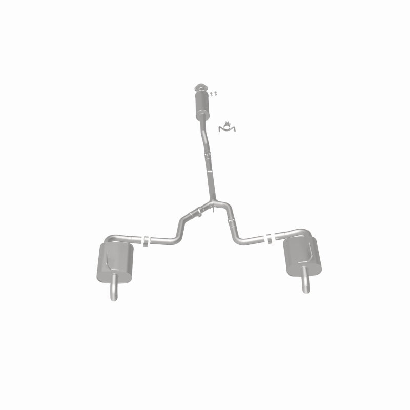 Magnaflow catback exhaust kit for Nissan Altima 2.5L 2019-2025, showing polished stainless steel pipes and muffler components.