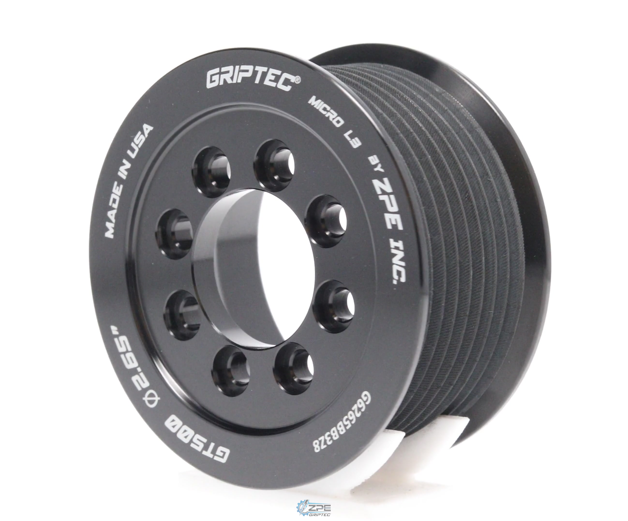 2.65" 8 Rib ZPE GripTec® 2pc 2020+ GT500 L3 Black Pulley Only