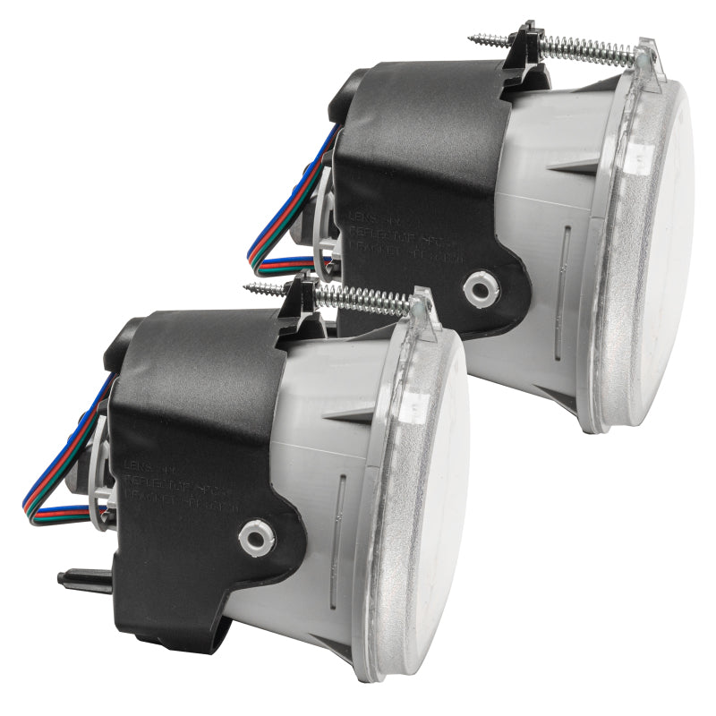 Oracle Lighting blue LED halo fog lights for 2007-2009 Chrysler Aspen, pre-assembled, with bright blue illumination.