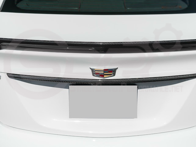 2021-Up Cadillac CT5, CT5-V, CT5-V Blackwing | Factory Style CARBON FIBER Rear Deck Lid Center Applique Trunk Insert Replacement