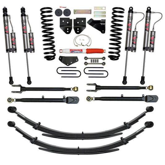 Skyjacker 6-inch S-Duty ADX lift kit for 2008-2010 Ford F-350 Super Duty truck, showing the lifted suspension components.