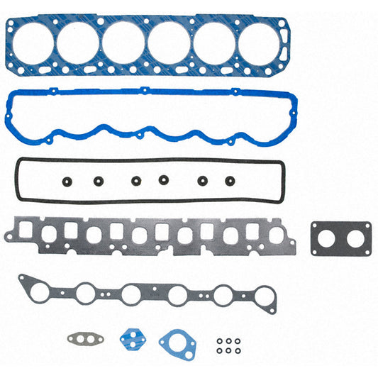 Fel-Pro Ford F-150 HIS 8168 PT-7 PermaTorque engine cylinder head gasket set laid out on a surface