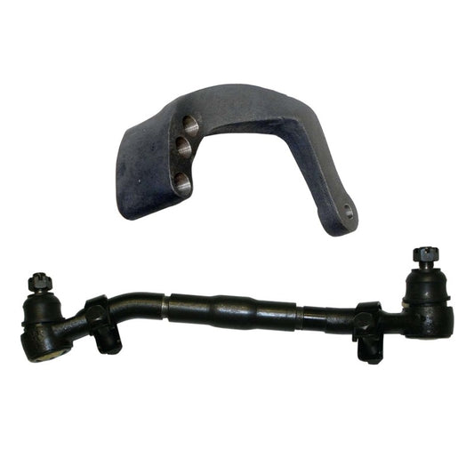 Skyjacker steering arm and drag link for lift kits, showing durable metal components designed for off-road vehicle suspension.