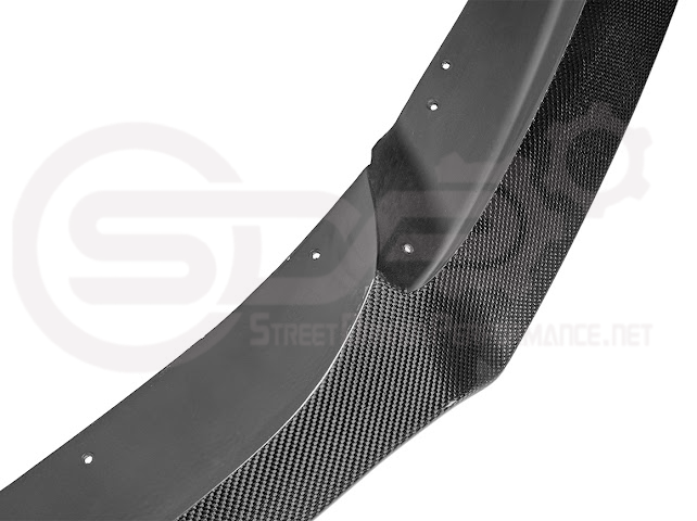 Blackwing style carbon fiber front bumper lip splitter for Cadillac CT5 Sport and V models, made by Street Driven Performance.