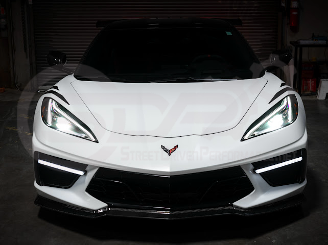 2020-UP CORVETTE C8 STINGRAY & Z51 | SEQUENTIAL FRONT GRILLE LED DRL LIGHT BAR BEZEL INSERTS PAIR