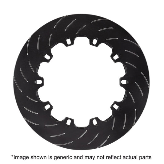 EBC Racing 21-24 BMW M3 G80 3.0 TwinTurbo fully floating swept groove brake rotor ring, right side, 2-piece design.