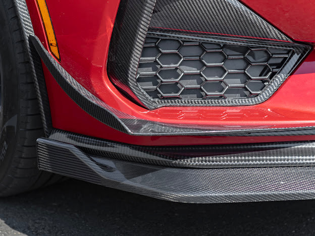 2024-UP MUSTANG S650 | CARBON FIBER FRONT LIP EXTENSION SPLITTER GROUND EFFECTS