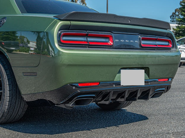 2015-UP DODGE CHALLENGER | SRT TRACK PACKAGE GLOSS BLACK REAR DIFFUSER