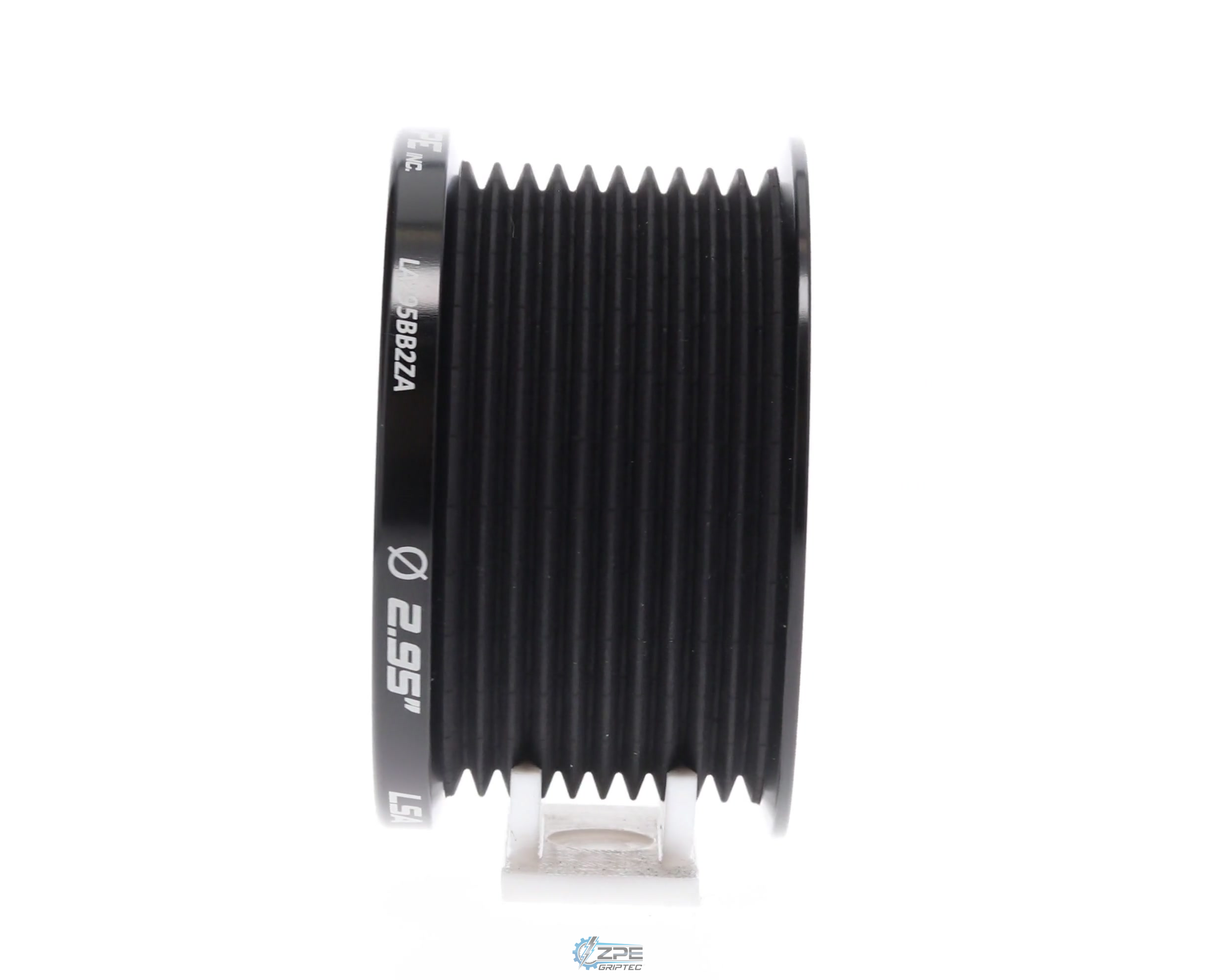 2.95" 10 Rib ZPE GripTec® 2pc LPE LSA L2 Black Pulley Only