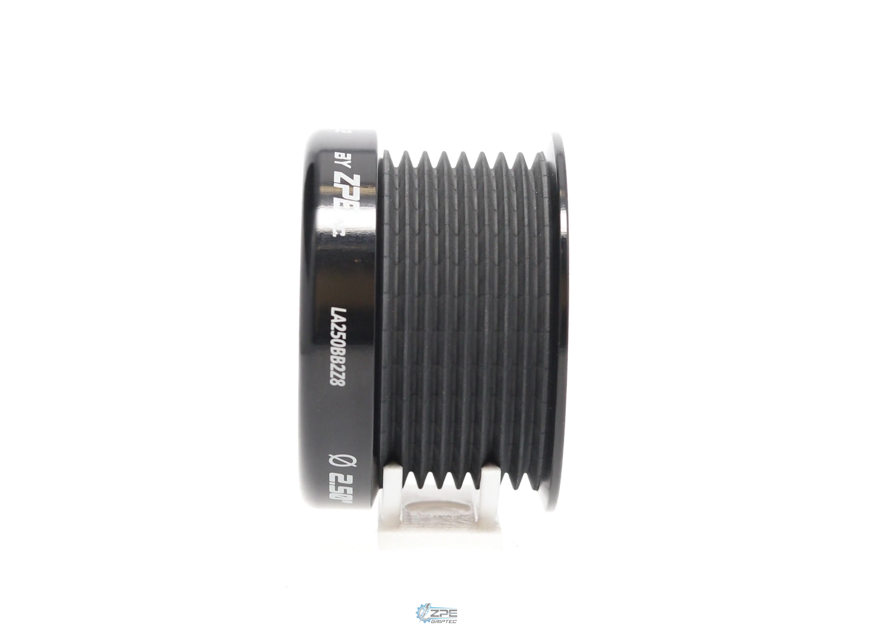 2.50" 8 Rib ZPE GripTec® 2pc LPE LSA L2 Black Pulley Only