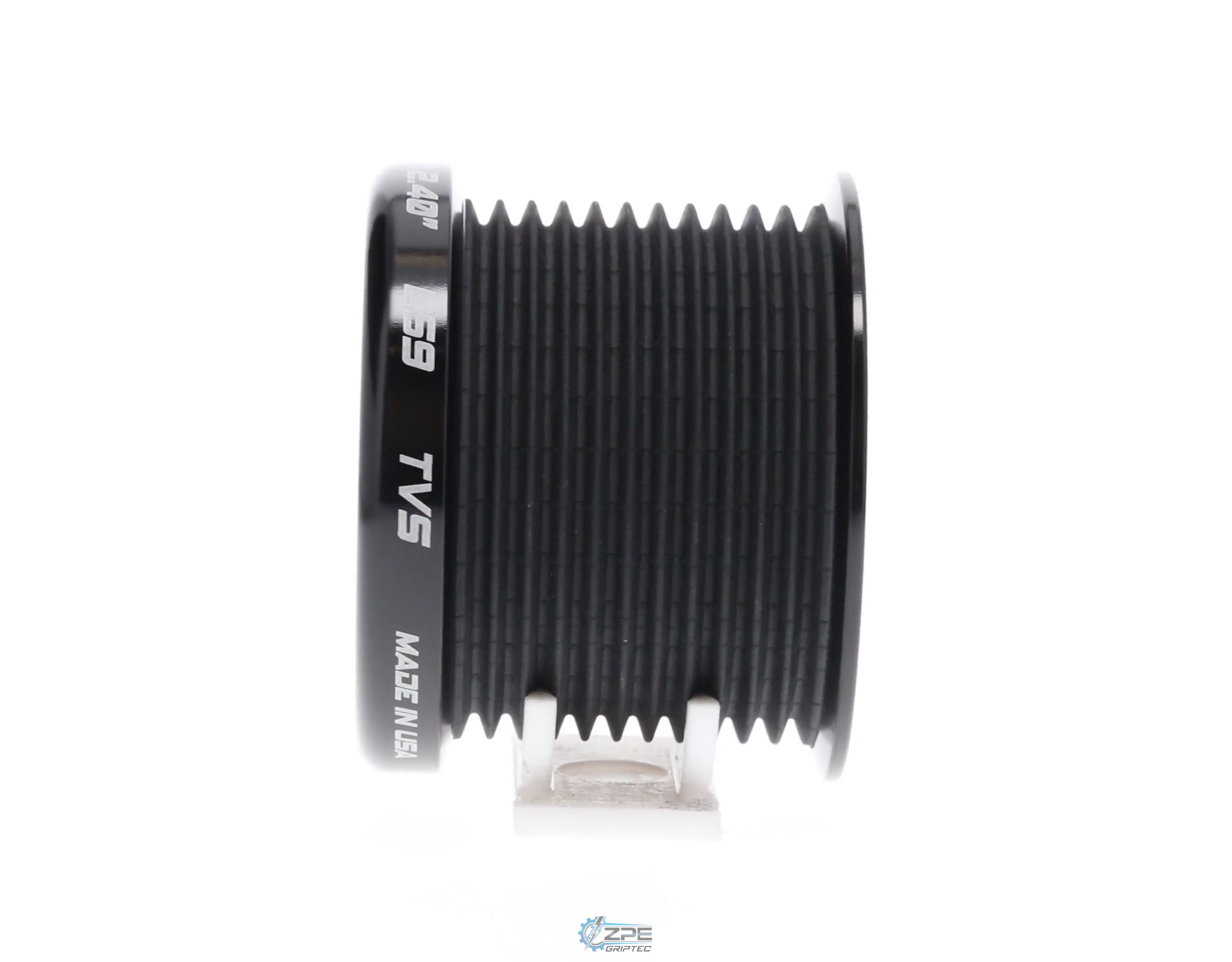 2.40" 11 Rib ZPE GripTec® 2pc LPE LS9 L2 Black Pulley Only