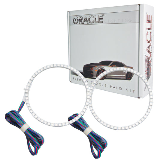 Oracle Ford Mustang GT 13-14 LED Fog Halo Kit with ColorSHIFT, featuring vibrant halo rings for fog lights.