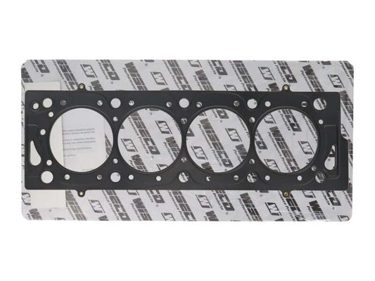 Wiseco Peugeot XU9J4/XU10J2 cylinder head gasket from gasket kit, showing detailed metal and rubber sealing surfaces.