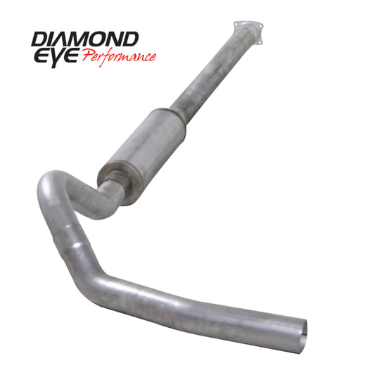 Diamond Eye Performance Catback exhaust for Chevy/GMC 6.6L 2500/3500 trucks, showing the single AL chrome finish and piping.