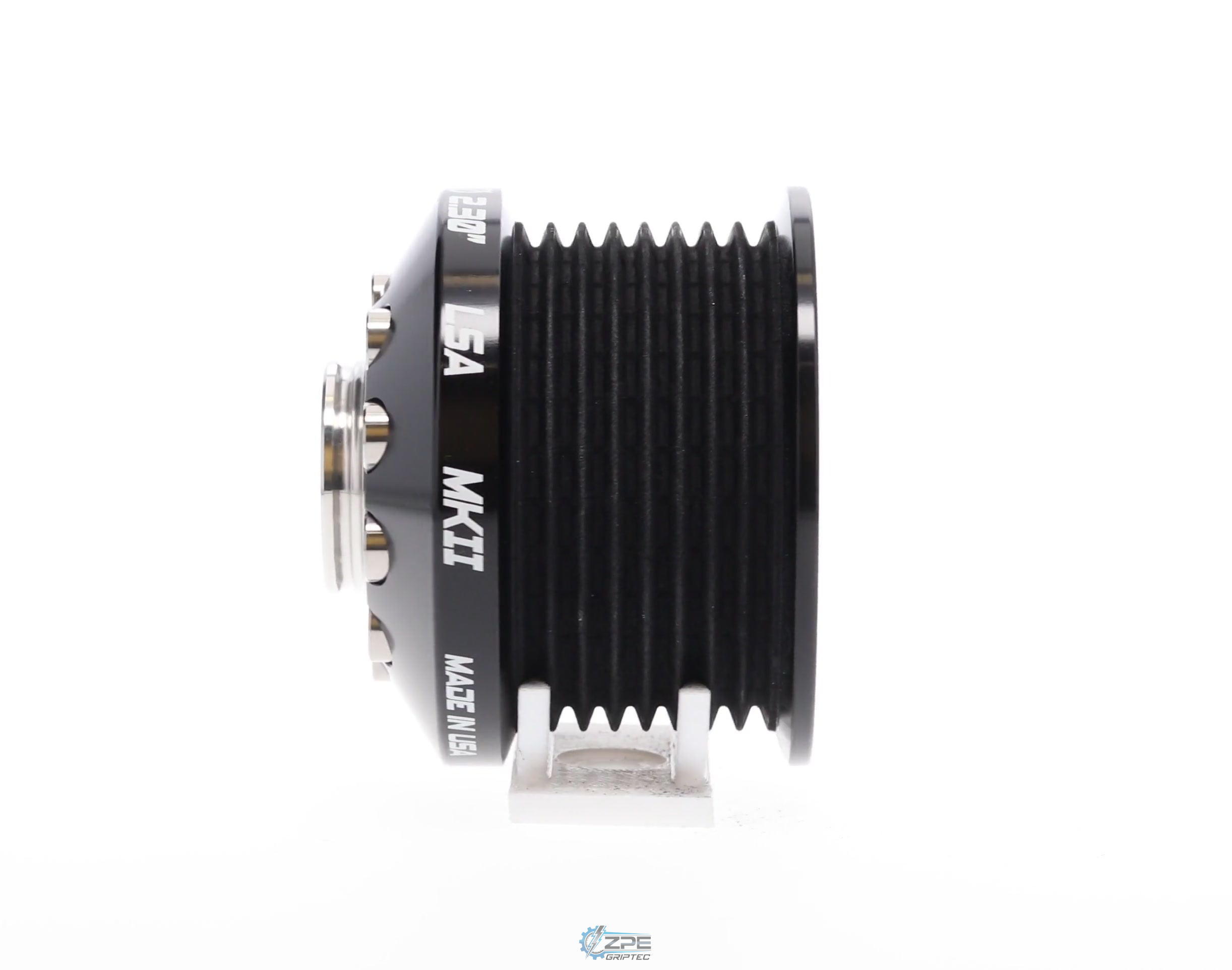 2.30" 8 Rib ZPE GripTec® 2pc MKII LSA L3V Black Pulley & Hub Kit
